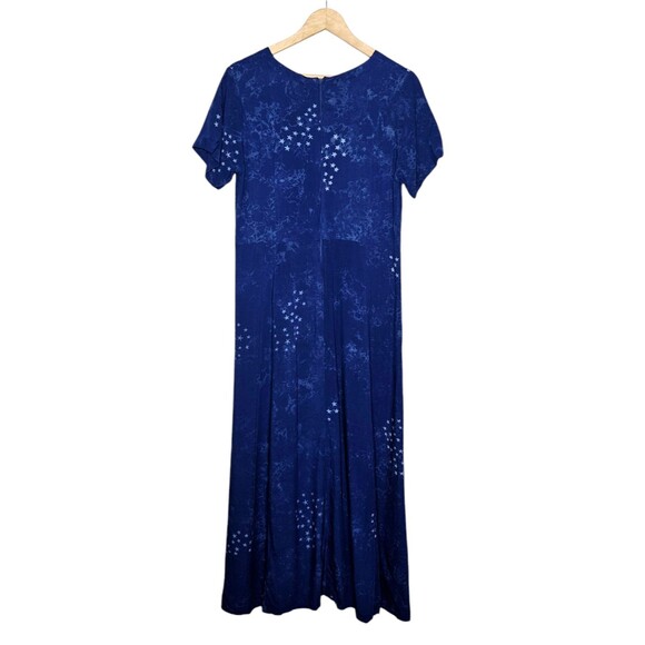 COCO INTERNATIONAL Maxi Dress Short Sleeve Stars Celestial M Whimsy Handmade - Picture 5 of 8